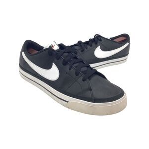 Nike Court Legacy Black Leather Canvas Classic Sneakers Mens 12